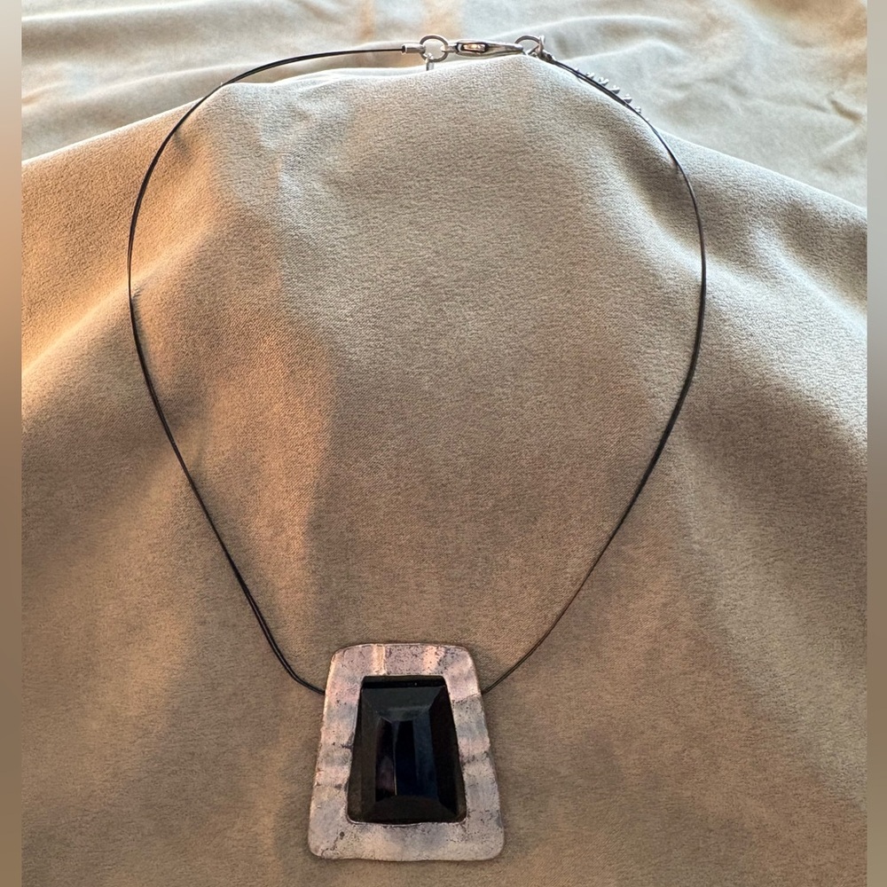 Chico's Silver Clasp Necklace